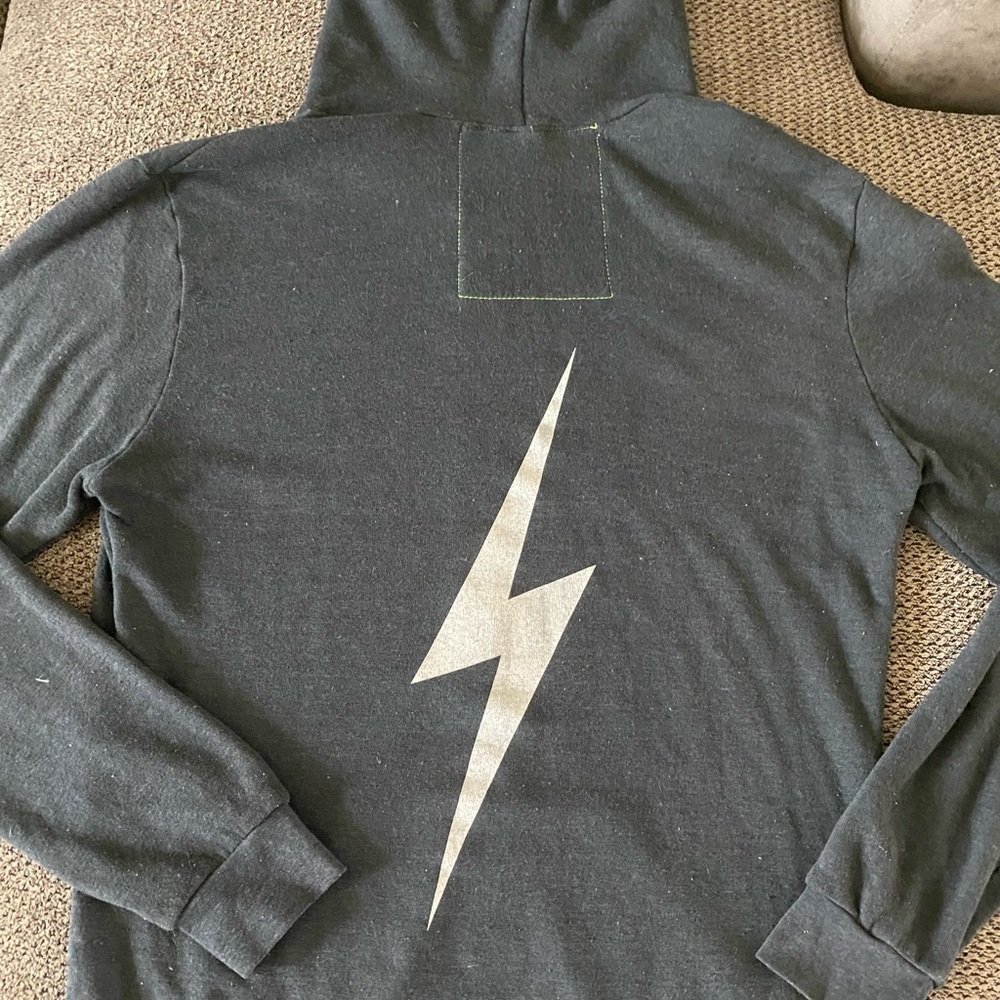 COPY - Aviator Nation Charcoal Bolt Zip Up Hoodie, sz XL